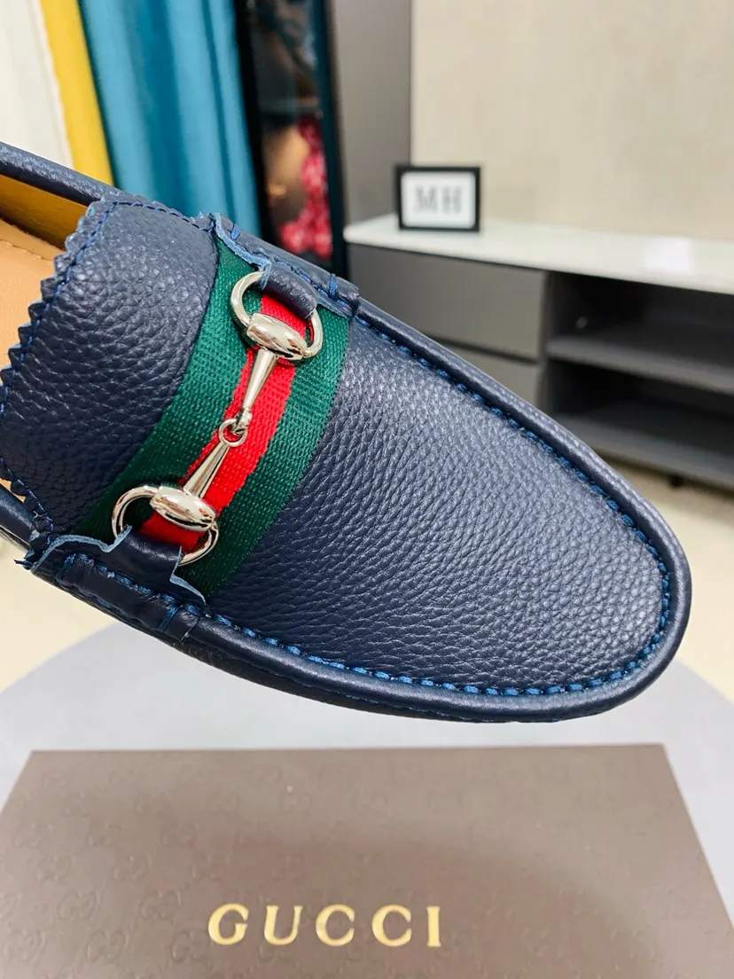 Men's men's shoes 💰458🌹🌹 Comes with packaging [GUCCI Gucci] original men's casual beanie shoes, original Italian imported special material cowhide embossing➕real first-layer sheepskin lining; equipped with precision stitching to highlight low-key luxury. The comfortable sole design maximizes the comfort and anti-slip properties of the shoe. The shoe shape is dignified and the low-key charm is not concealed! Natural and free new urbanism, code number: 38-44